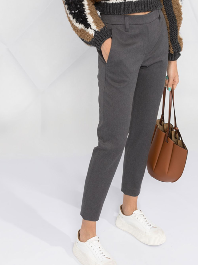 Brunello Cucinelli Tailored Tapered Trousers In Grey