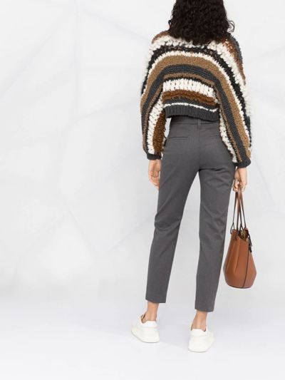 Brunello Cucinelli Tailored Tapered Trousers In Grey
