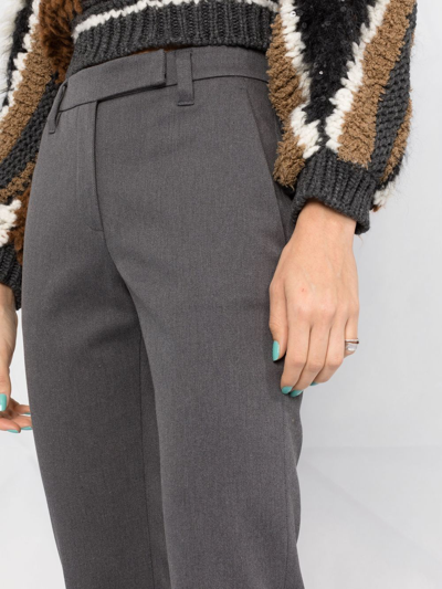 Brunello Cucinelli Tailored Tapered Trousers In Grey