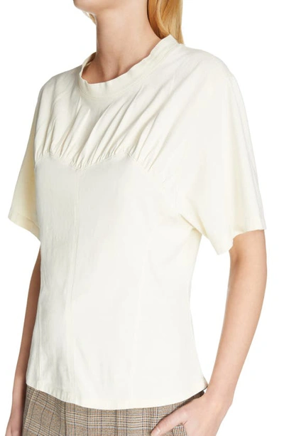 Shop Isabel Marant Zazie Bustier Cotton T-shirt In Ecru