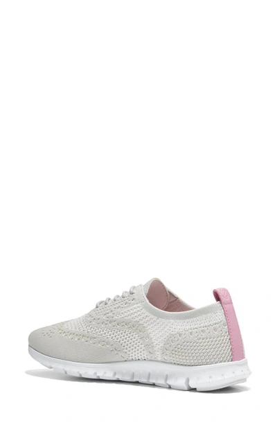 Cole Haan Zerøgrand Stitchlite Wingtip Oxford Sneaker In Oyster Mushroom Knit / Snake