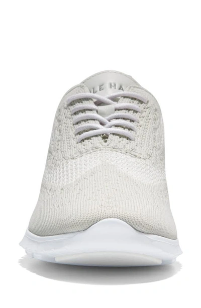Cole Haan Zerøgrand Stitchlite Wingtip Oxford Sneaker In Oyster Mushroom Knit / Snake