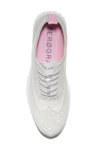 Cole Haan Zerøgrand Stitchlite Wingtip Oxford Sneaker In Oyster Mushroom Knit / Snake