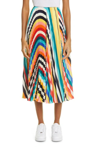 Shop Monse Rainbow Pleated Skirt