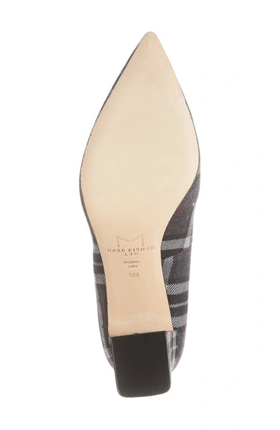 Shop Marc Fisher Ltd Zala Block Heel Pump In Black/ Red Plaid Fabric