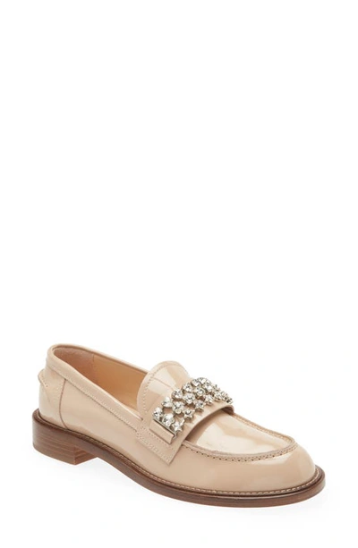 Shop Agl Attilio Giusti Leombruni Lola Strass Crystal Loafer In Basic