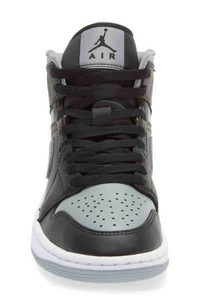 Shop Jordan Air  1 Mid Sneaker In Black/ Particle Grey/ White