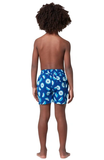 Tom & Teddy Kids' Citrusswim Trunks In Ocean Blue