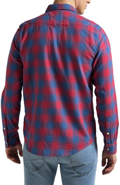 Shop Lee Western Plaid Snap-up Shirt In Real Red