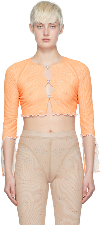 Poster Girl Orange Bedrock Long Sleeve T-shirt In Aperol Orange