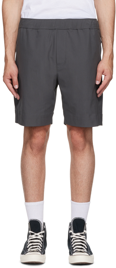 Shop Vince Gray Polyester Shorts In Shade-028sha