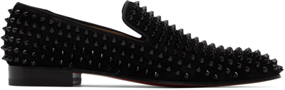 Shop Christian Louboutin Black Dandelion Spikes Loafers In Cm53 Black/black