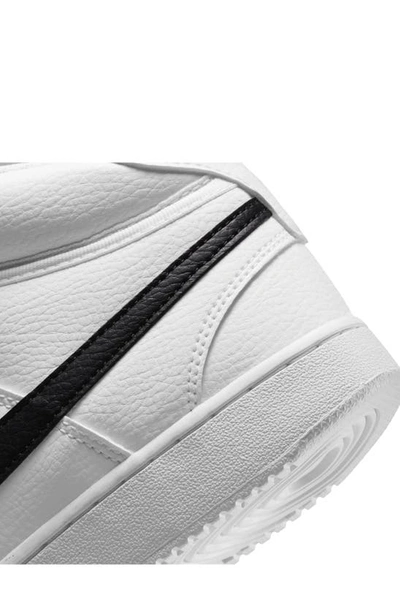 Shop Nike Court Vision Mid Next Nature Mid Top Sneaker In White/ Black/ White