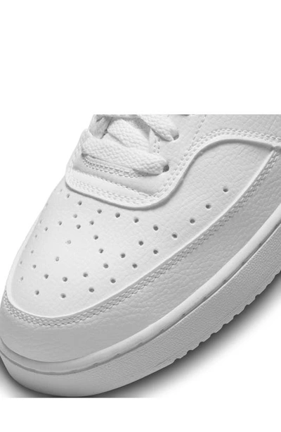 Nike Court Vision Low Sneaker In White/ Black/ White