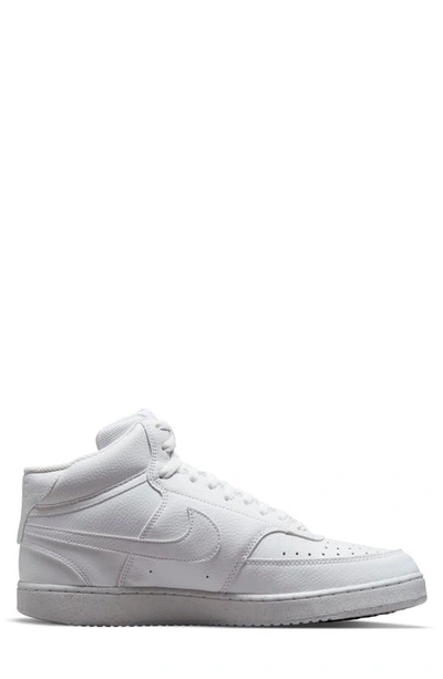 Shop Nike Court Vision Mid Next Nature Mid Top Sneaker In White/ White/ White