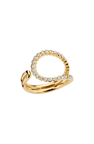Shop Kimai Wave Lab Created Diamond Open Ring In Yellow