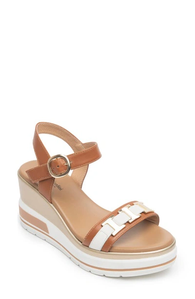 Nerogiardini Bicolor Leather Ankle-strap Wedge Sandals In 329 | ModeSens