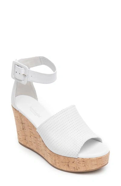 Shop Nerogiardini Cork Wedge Sandal In White