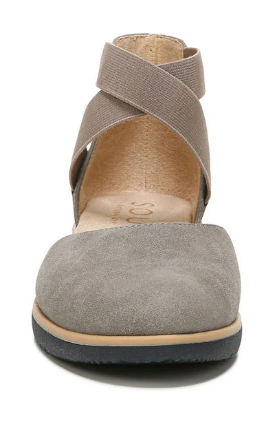 Shop Natural Soul Soul Naturalizer Intro D'orsay Wedge Flat In Grey Synthetic Nubuck