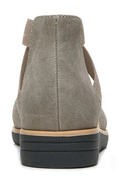 Shop Natural Soul Intro D'orsay Wedge Flat In Grey Synthetic Nubuck