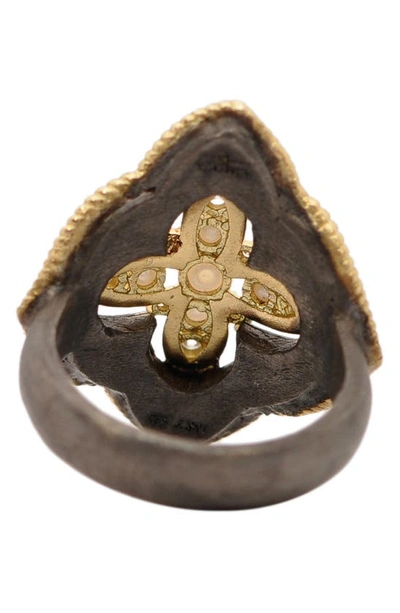 Armenta Old World Pearl Scroll Ring In Silver