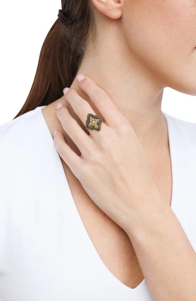 Armenta Old World Pearl Scroll Ring In Silver