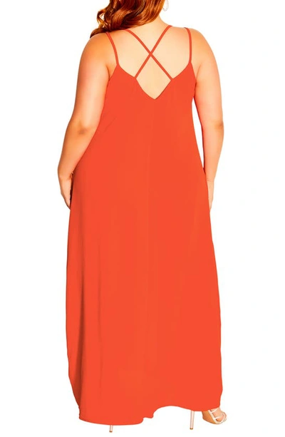 City Chic Plus Size Riviera Maxi Dress In Tigerlily