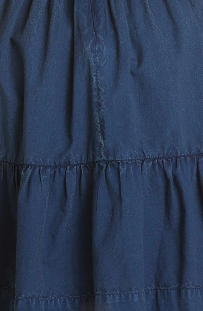 Shop Sea Simona Puff Sleeve Smocked Minidress In Blue