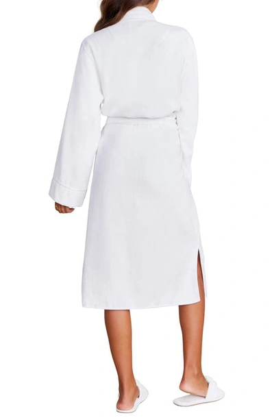 Shop Barefoot Dreams Towel Terry Cloth Robe In Sea Salt