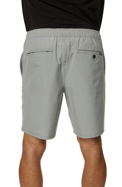 Shop O'neill Reserve Elastic Waist Shorts In Light Grey