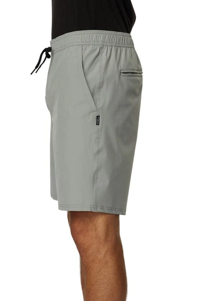 Shop O'neill Reserve Elastic Waist Shorts In Light Grey