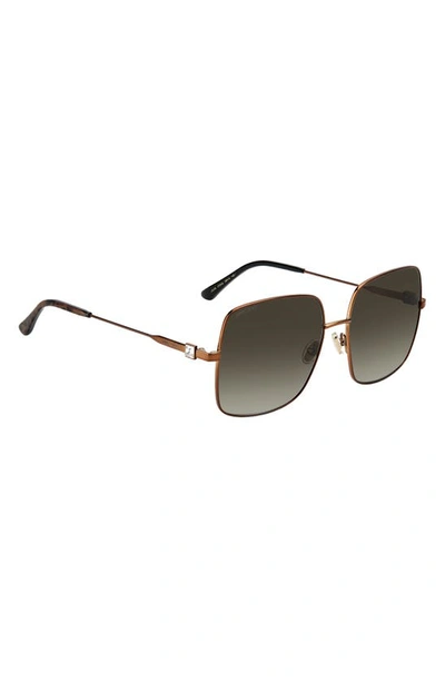 Shop Jimmy Choo Lilis 58mm Square Sunglasses In Bronze / Brown Gradient