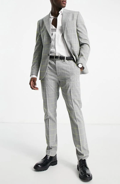 Shop Topman Skinny Suit Trousers In Light Grey