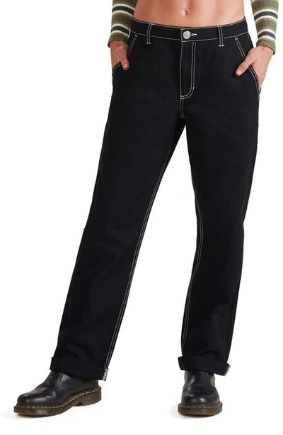 Shop Fivestar General High Waist Cotton Service Pants In Black