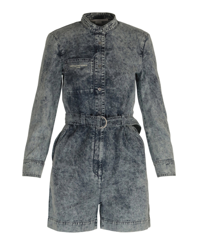 Shop Stella Mccartney All In One Denim Jumpsuit In Blue