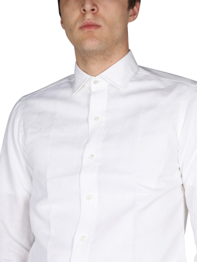 Shop Salvatore Piccolo Cotton Shirt In White