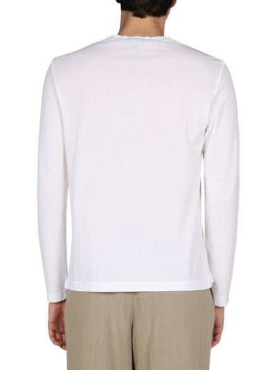 Shop Drumohr Crewneck Cotton T-shirt In White