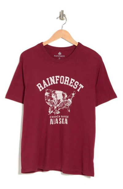 Shop Rainforest Soft Washed Graphic T-shirt In Syrah