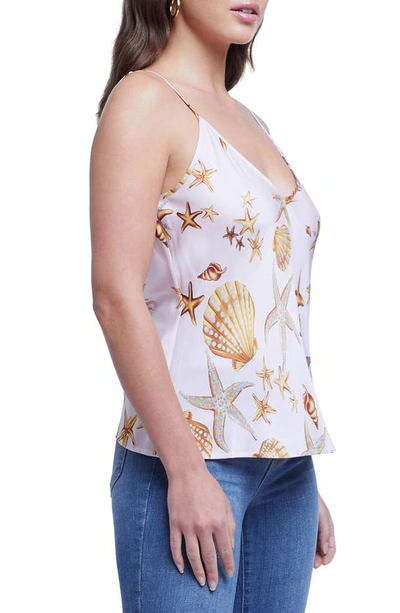 Shop L Agence Lexi Camisole In Soft Pink Multi Starfish
