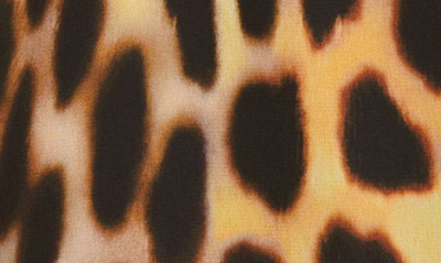 Shop Stella Mccartney Cheetah Print Silk Button-up Blouse In 8402 Tortoise Shell