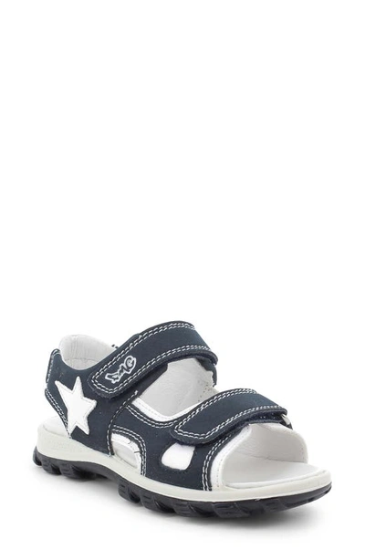 Shop Primigi Open Toe Sandal In Navy/ White