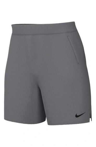 Nike Men's  Pro Dri-fit Flex Vent Max 8" Training Shorts In Smoke Grey/ Black