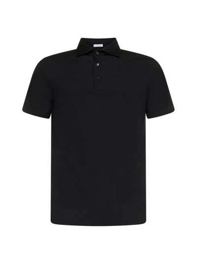 Shop Malo Straight Hem Classic Polo Shirt In Black