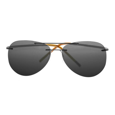Shop Simplify Sullivan Titanium Sunglasses In Black,green