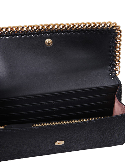 Shop Stella Mccartney Black Falabella Wallet