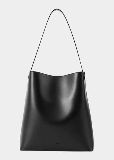 Shop Aesther Ekme Sac Calf Leather Tote Bag In Black