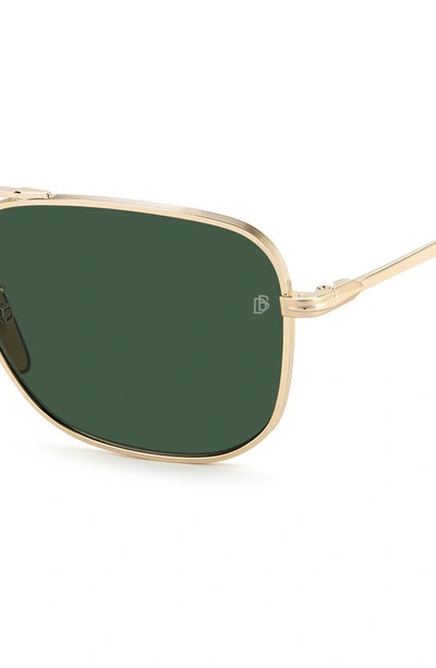 Shop David Beckham Eyewear 59mm Square Sunglasses In Gold / Green