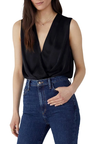 Favorite Daughter The Sleeveless Date Blouse In Navy In Black