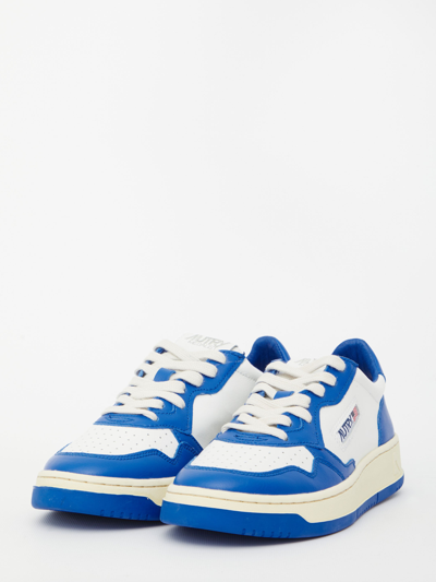 Shop Autry Medalist Blue And White Sneakers
