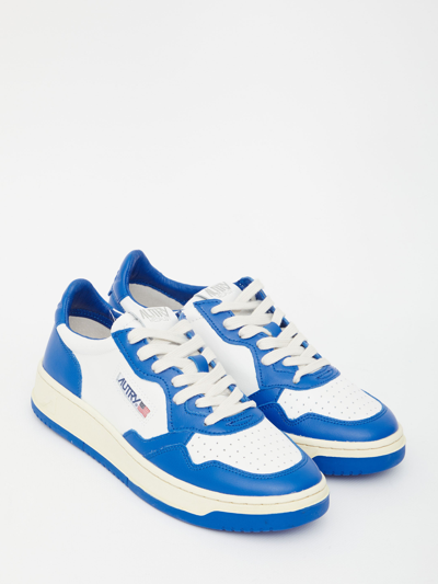 Shop Autry Medalist Blue And White Sneakers